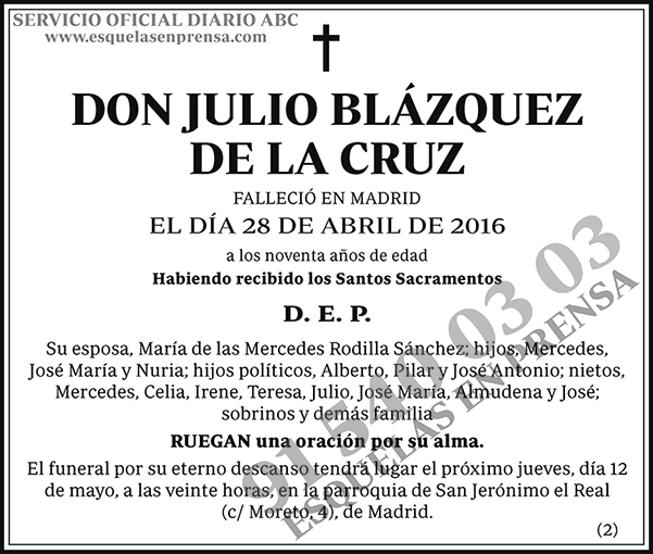 Julio Blázquez de la Cruz